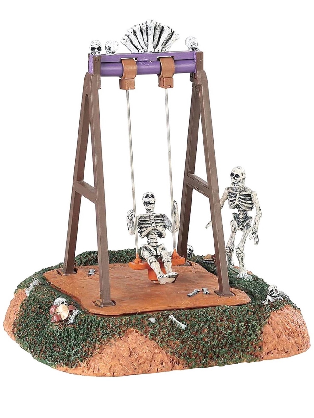 Lemax Spooky Town 84334 SKELETON SWINGS Table Accent Halloween Decor